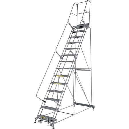 Safety Rolling Ladder, Steel, 140 in.H MPN:144014P