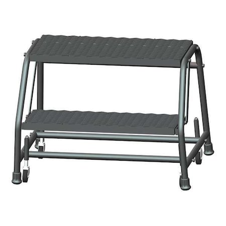 19 in H Steel Rolling Ladder, 2 Steps, 450 lb Load Capacity MPN:226X