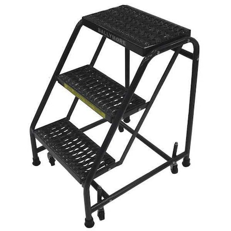 28 1/2 in H Steel Rolling Ladder, 3 Steps, 450 lb Load Capacity MPN:318G