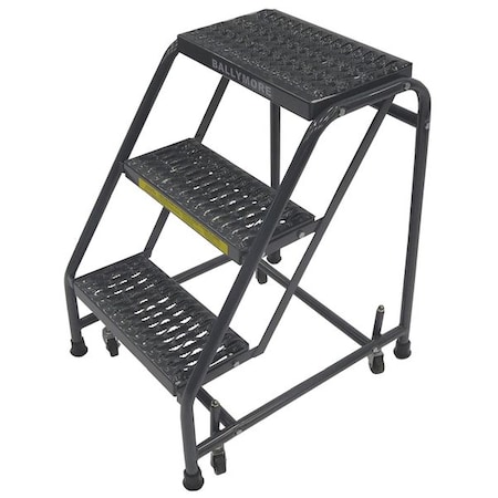 28 1/2 in H Steel Rolling Ladder, 3 Steps, 450 lb Load Capacity MPN:318GSU