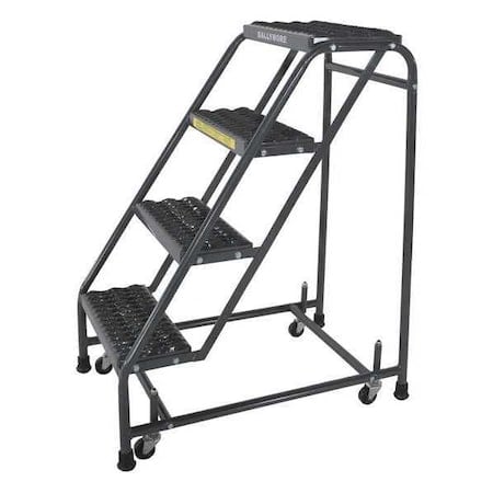 38 in H Steel Rolling Ladder, 4 Steps, 450 lb Load Capacity MPN:418G