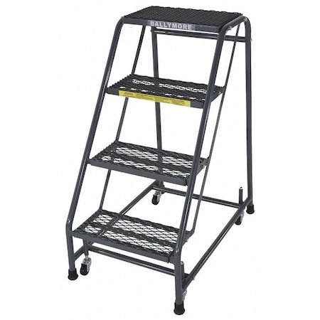 38 in H Steel Rolling Ladder, 4 Steps, 450 lb Load Capacity MPN:418X