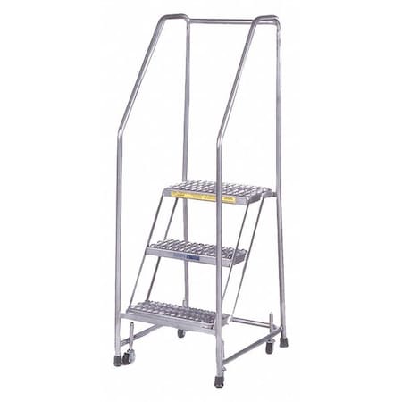 49 in H Aluminum Rolling Ladder, 2 Steps, 350 lb Load Capacity MPN:A2SHG