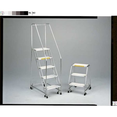 58 1/2 in H Aluminum Rolling Ladder, 3 Steps, 350 lb Load Capacity MPN:A3SHG