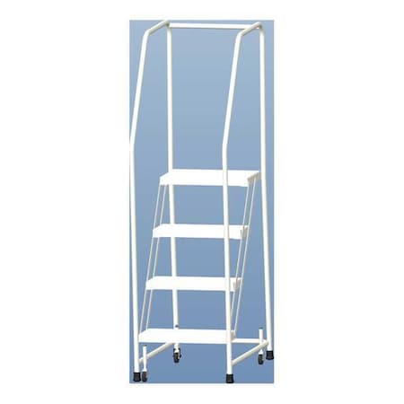 68 in H Aluminum Rolling Ladder, 4 Steps, 350 lb Load Capacity MPN:A4SH
