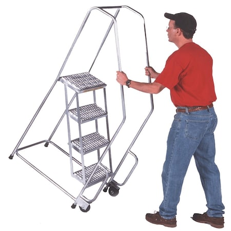 Tilt and Roll Ladder, Aluminum, 57 in.H MPN:A6SH30-TR