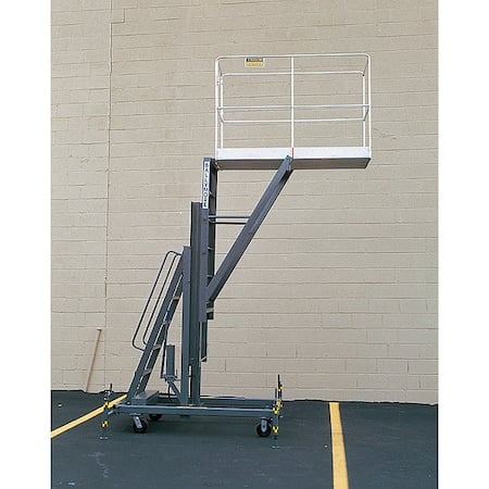 Personnel Lift: Push-Around, Hydraulic Hand Pump, 300 lb Load Capacity, 20 ft Max. Work Height MPN:BL-C14