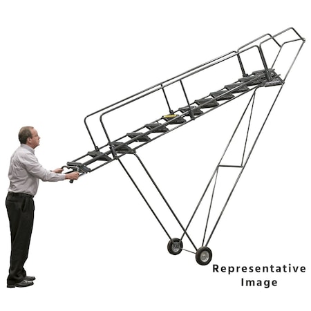 Tilt and Roll Ladder, Steel, 120 in.H MPN:FAWL-12-G