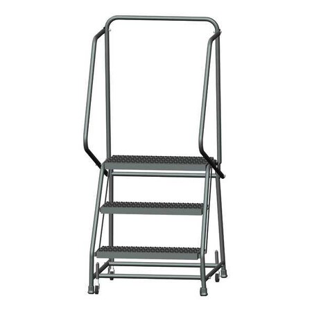 58 1/2 in H Steel Rolling Ladder, 3 Steps, 450 lb Load Capacity MPN:H326G