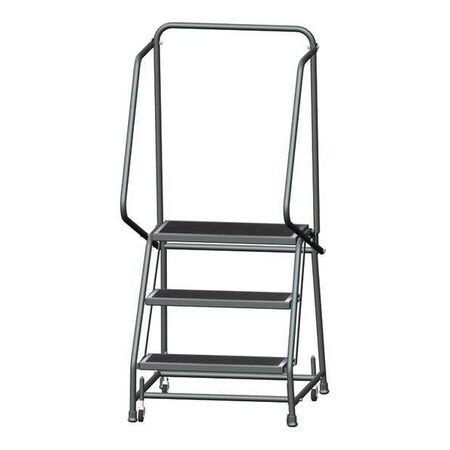 58 1/2 in H Steel Rolling Ladder, 3 Steps, 450 lb Load Capacity MPN:H326RSU