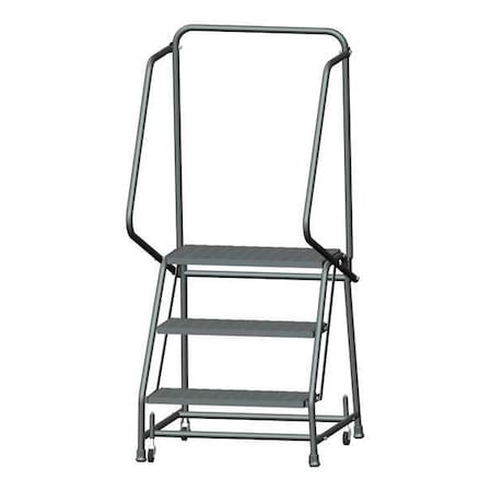 58 1/2 in H Steel Rolling Ladder, 3 Steps, 450 lb Load Capacity MPN:H326X