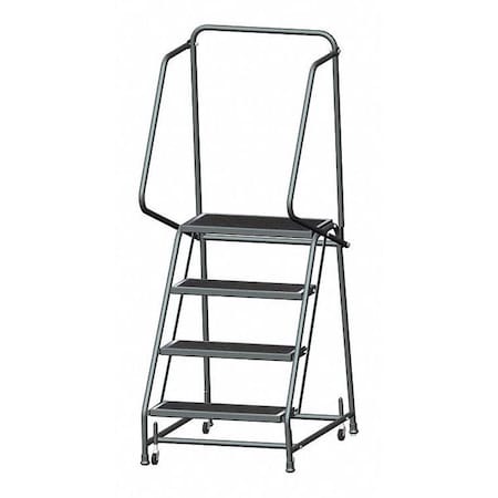 5.7 ft H Steel Rolling Ladder, 4 Steps, 450 lb Load Capacity MPN:H426R