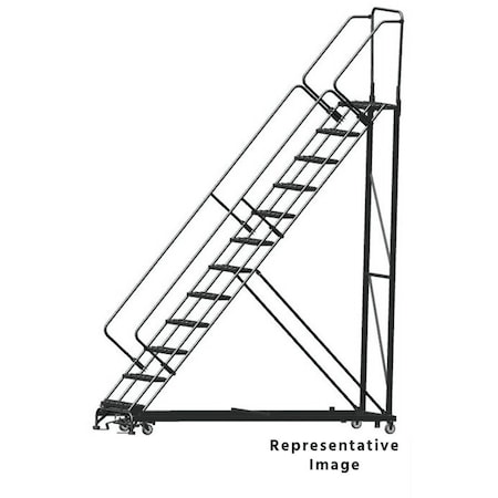Stairway Slope Roll Ladder, Steel, 120 in. MPN:HDS-12-R