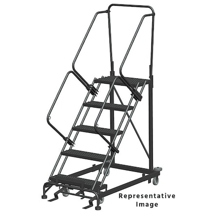 Stairway Slope Roll Ladder, Steel, 50 in.H MPN:HDS-5-R