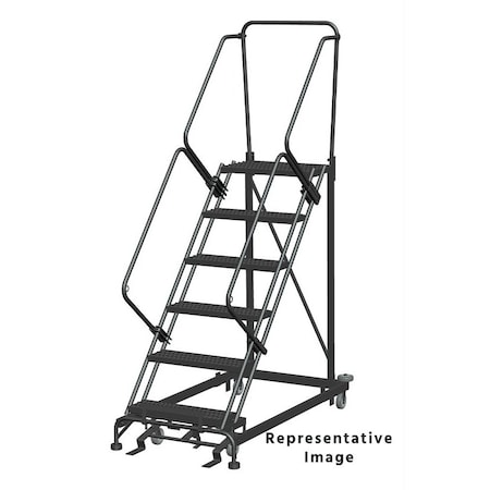 Stairway Slope Roll Ladder, Steel, 60 in.H MPN:HDS-6-R