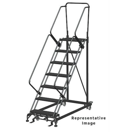 Stairway Slope Roll Ladder, Steel, 70 in.H MPN:HDS-7-R