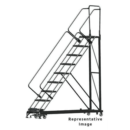 Stairway Slope Roll Ladder, Steel, 90 in.H MPN:HDS-9-R