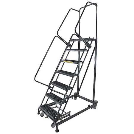 103 in H Steel Rolling Ladder, 7 Steps, 800 lb Load Capacity MPN:ML073214P