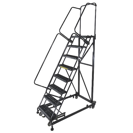 113 in H Steel Rolling Ladder, 8 Steps, 800 lb Load Capacity MPN:ML083214G