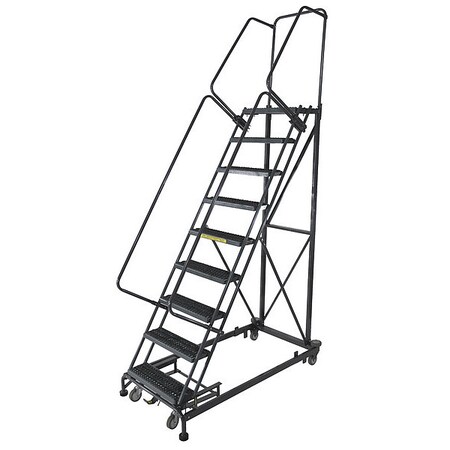 123 in H Steel Rolling Ladder, 9 Steps, 800 lb Load Capacity MPN:ML093214G