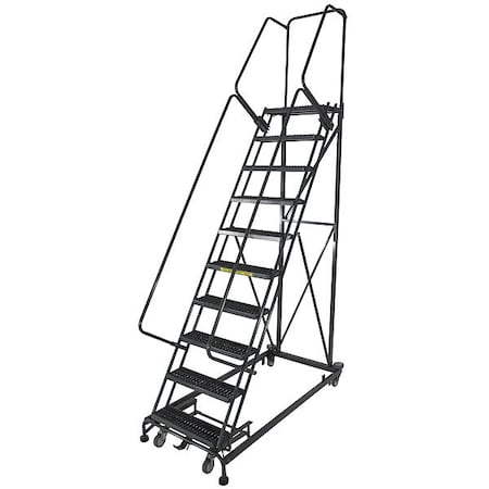 143 in H Steel Rolling Ladder, 11 Steps, 800 lb Load Capacity MPN:ML113214G
