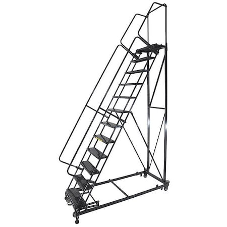 153 in H Steel Rolling Ladder, 12 Steps, 800 lb Load Capacity MPN:ML123214P