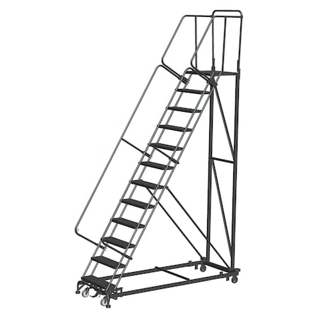 Safety Rolling Ladder, Steel, 120 in.H MPN:ML123221P