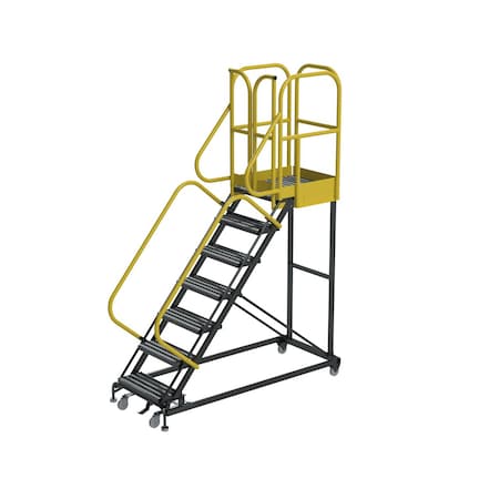112 in H Steel Rolling Ladder, 7 Steps MPN:PL073228G