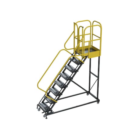 122 in H Steel Rolling Ladder, 8 Steps MPN:PL083228P