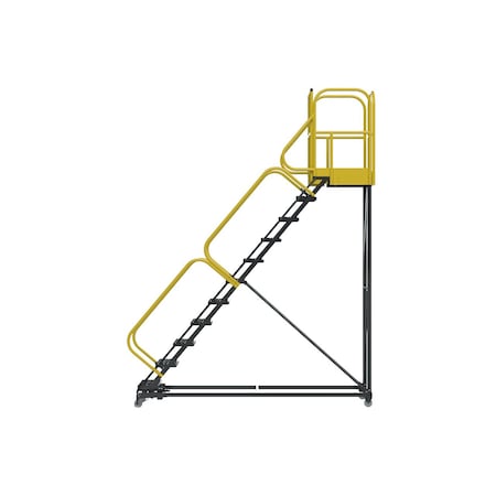 152 in H Steel Rolling Ladder, 11 Steps MPN:PL113228G