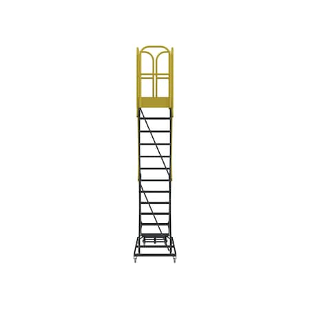 162 in H Steel Rolling Ladder, 12 Steps MPN:PL123228P