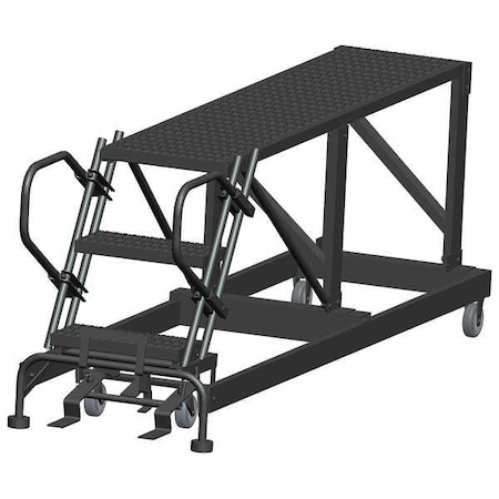 Roll Work Platform, Steel, Single, 30 In.H MPN:SNR3-2472