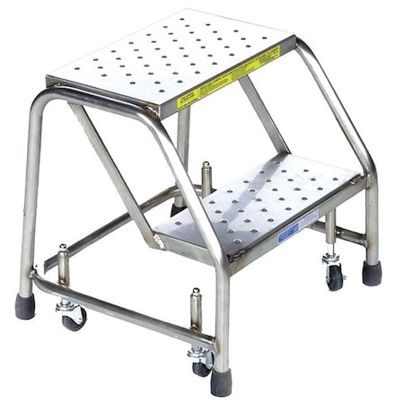 Rolling Ladder, Stainless Steel, 19 in.H MPN:SS2NP