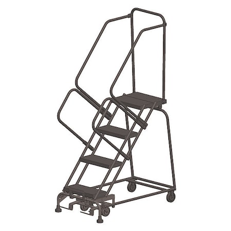 73 in H Steel Stock Picking Rolling Ladder, 4 Steps, 450 lb Load Capacity MPN:SW420G