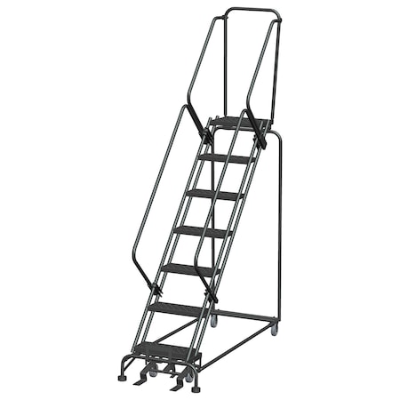 Safety Rolling Ladder, Steel, 70 in.H MPN:SW724P
