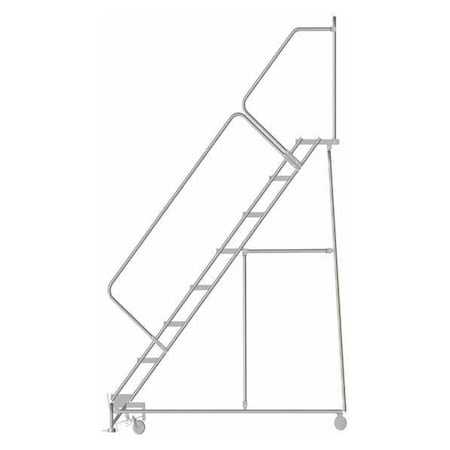113 in H Steel Stock Picking Rolling Ladder, 8 Steps, 450 lb Load Capacity MPN:SW832G