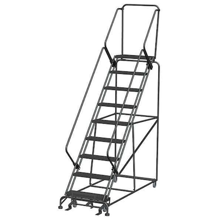123 in H Steel Rolling Ladder, 9 Steps, 450 lb Load Capacity MPN:SW932G