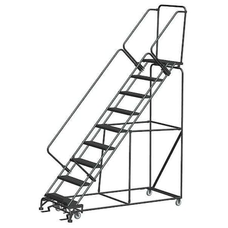 123 in H Steel Rolling Ladder, 9 Steps, 450 lb Load Capacity MPN:SW932P