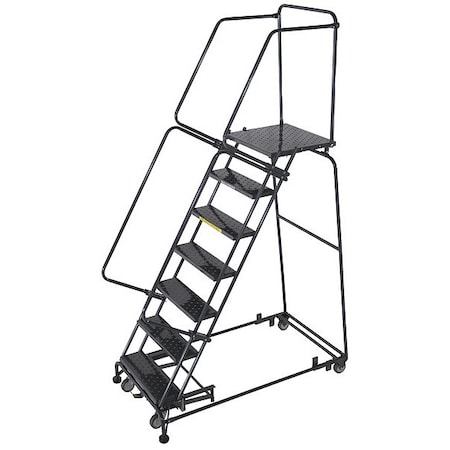 103 in H Steel Rolling Ladder, 7 Steps, 450 lb Load Capacity MPN:WA-073221X