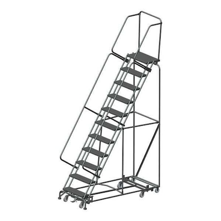 143 in H Steel Rolling Ladder, 11 Steps, 450 lb Load Capacity MPN:WA-AD-113214P