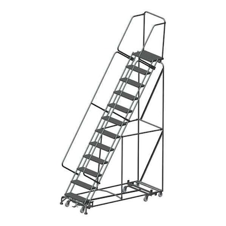153 in H Steel Rolling Ladder, 12 Steps, 450 lb Load Capacity MPN:WA-AD-123214P