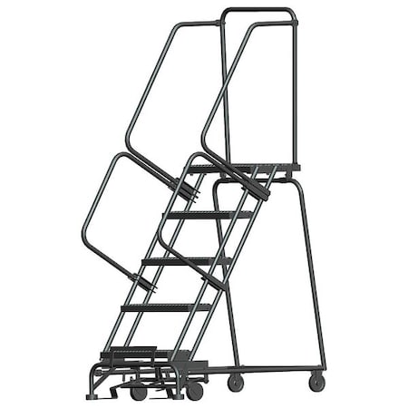 83 in H Steel Rolling Ladder, 5 Steps, 450 lb Load Capacity MPN:WA053214G