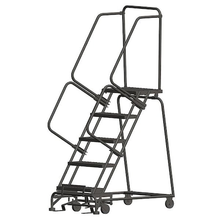 83 in H Steel Rolling Ladder, 5 Steps, 450 lb Load Capacity MPN:WA053214P