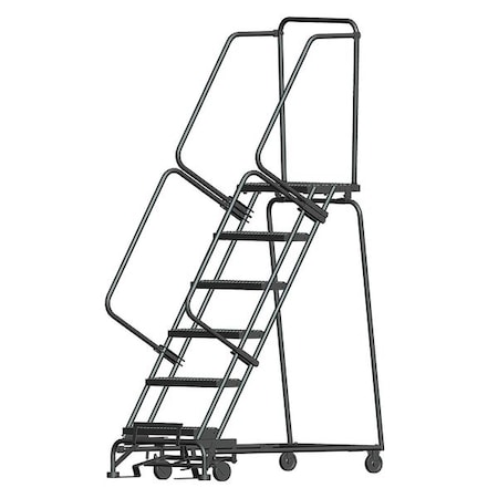 93 in H Steel Rolling Ladder, 6 Steps, 450 lb Load Capacity MPN:WA063214G
