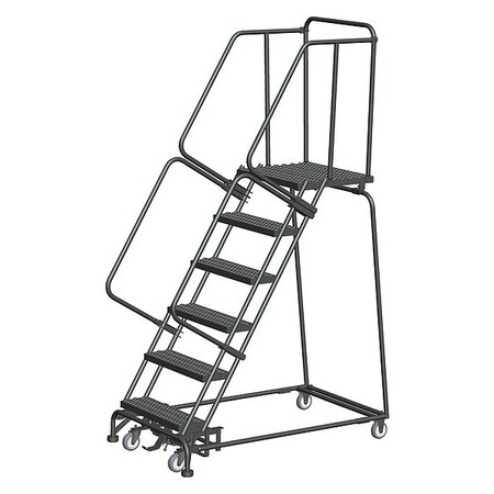 93 in H Steel Rolling Ladder, 6 Steps, 450 lb Load Capacity MPN:WA063214GSU