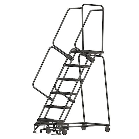 93 in H Steel Rolling Ladder, 6 Steps, 450 lb Load Capacity MPN:WA063214P