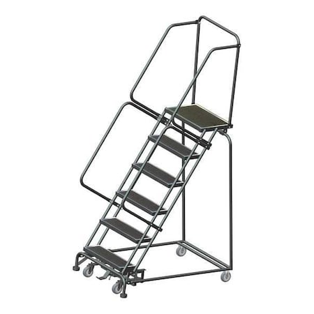 93 in H Steel Rolling Ladder, 6 Steps, 450 lb Load Capacity MPN:WA063214R