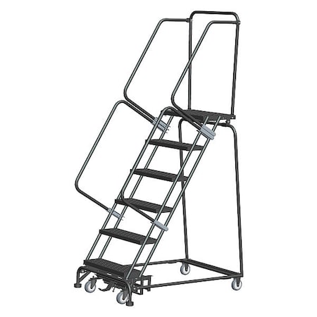 93 in H Steel Rolling Ladder, 6 Steps, 450 lb Load Capacity MPN:WA063214RSU