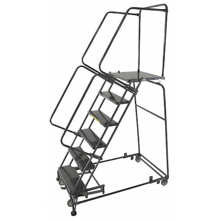 93 in H Steel Rolling Ladder, 6 Steps, 450 lb Load Capacity MPN:WA063221P