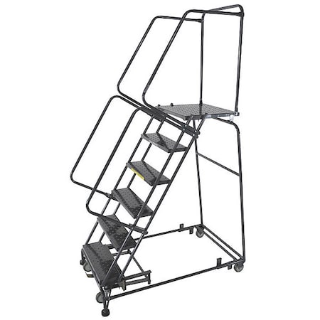 93 in H Steel Rolling Ladder, 6 Steps, 450 lb Load Capacity MPN:WA063221X